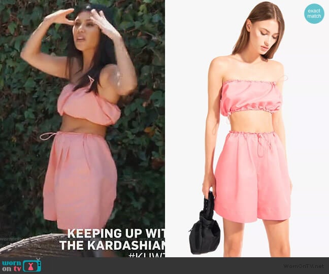 Gigi Top and Shorts by Staud worn by Kourtney Kardashian on Keeping Up with the Kardashians