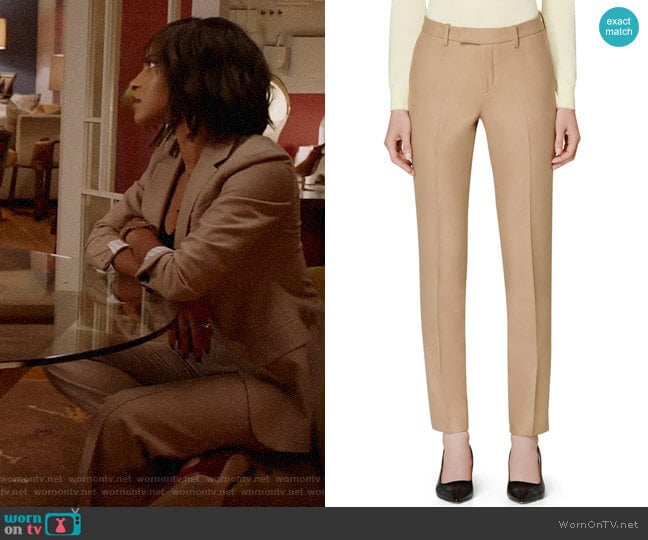 Suistudio Robin Cuff High Waist Pants worn by Edie Palmer (Megalyn Echikunwoke) on Almost Family