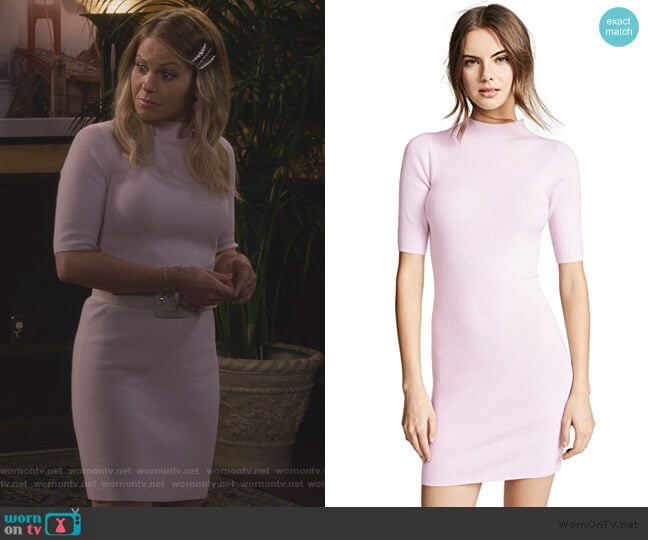 Cashmere Mini Sweater Dress by TSE Cashmere worn by DJ Tanner-Fuller (Candace Cameron Bure) on Fuller House