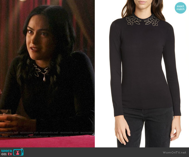 Ted Baker Azaleo Sweater worn by Veronica Lodge (Camila Mendes) on Riverdale