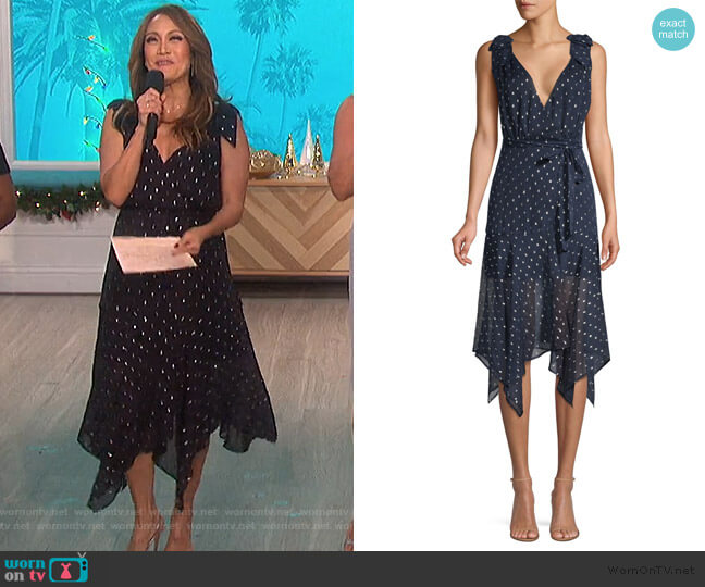 Sleeveless Polka Dot Midi Dress by The Kooples worn by Carrie Inaba  on The Talk