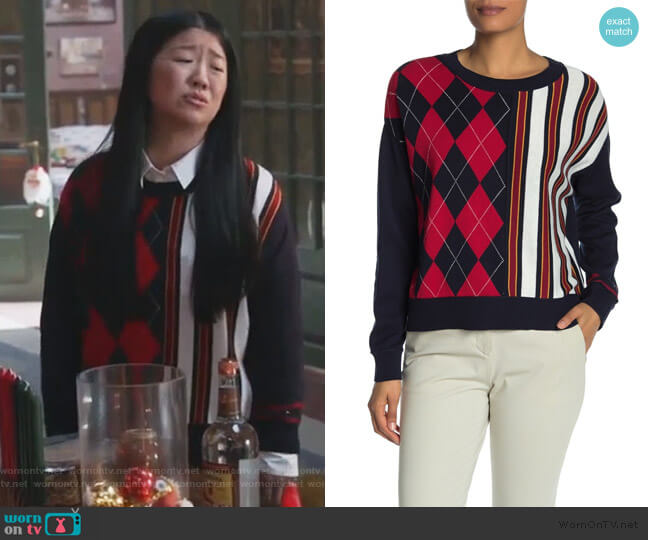 Argyle & Stripe Sweater by Tommy Hilfiger worn by Alice Kwan (Sherry Cola) on Good Trouble