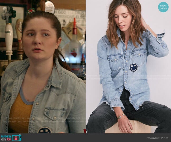 Western Shirt by Lucky Brand worn by Debbie Gallagher (Emma Kenney) on Shameless