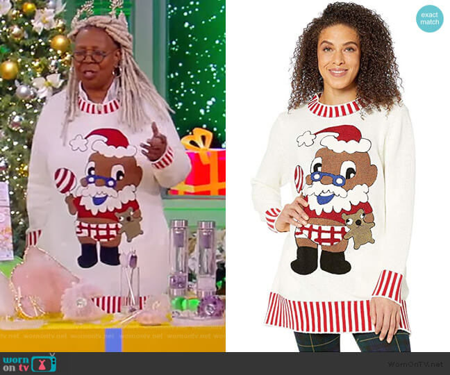 Baby Santa Sweater by Dubgee by Whoopi worn by Whoopi Goldberg on The View