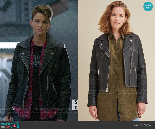 Wilsons Leather Leather Moto Jacket  worn by Kate Kane (Ruby Rose) on Batwoman