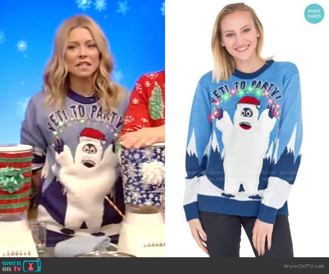 Ugly Christmas Sweater worn by Kelly Ripa on Live with Kelly and Mark