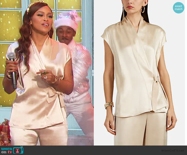 WornOnTV: Eve’s satin tie waist top and pants on The Talk | Eve ...