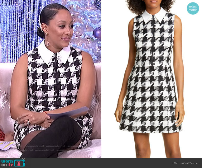 Ellis Zip-Front Dress by Alice + Olivia worn by Tamera Mowry  on The Real