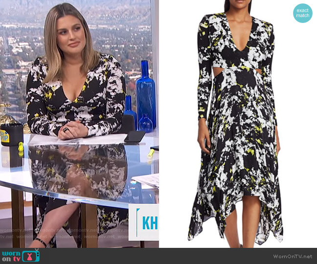 Temika Cutout Print Dress by Alice + Olivia worn by Carissa Loethen Culiner on E! News