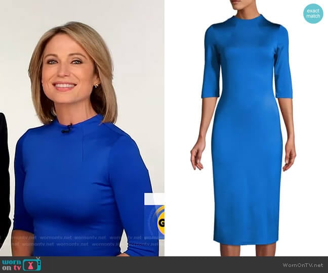 Delora Dress by Alice + Olivia worn by Amy Robach on Good Morning America