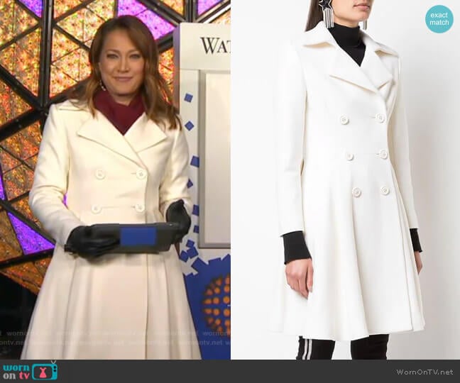 Leila Coat by Alice + Olivia worn by Ginger Zee on Good Morning America