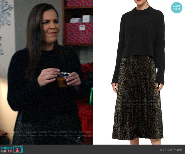 All Saints Leowa Two-Piece Pleated Dress worn by Sara Castillo (Lindsay Mendez) on All Rise