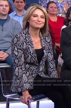 Amy’s grey snake print blazer on Good Morning America