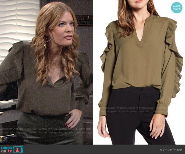 Bailey 44 Emma Blouse worn by Phyllis Summers (Michelle Stafford) on The Young and the Restless