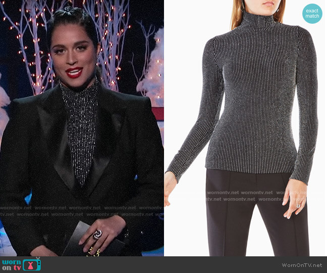Bcbgmaxazria Brinne Top worn by Lilly Singh  on A Little Late with Lilly Singh