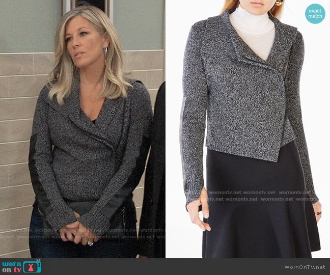 Bcbgmaxazria Colten Cardigan worn by Carly Spencer (Laura Wright) on General Hospital