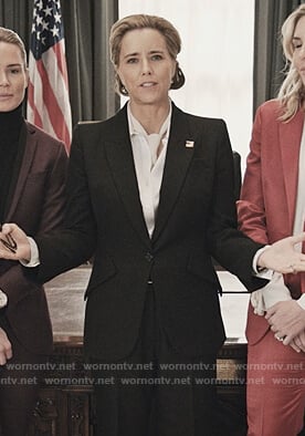 Elizabeth’s black blazer on Madam Secretary