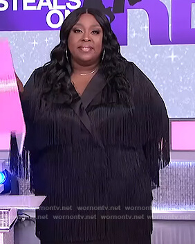 Loni’s black fringe dress on The Real