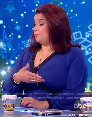 Ana’s blue wrap dress on The View