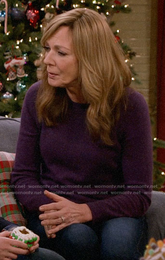 Bonnie’s purple sweater on Mom