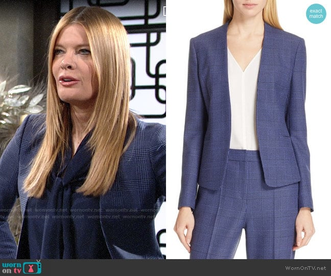 BOSS Jalesta Suit Jacket worn by Phyllis Summers (Michelle Stafford) on The Young and the Restless