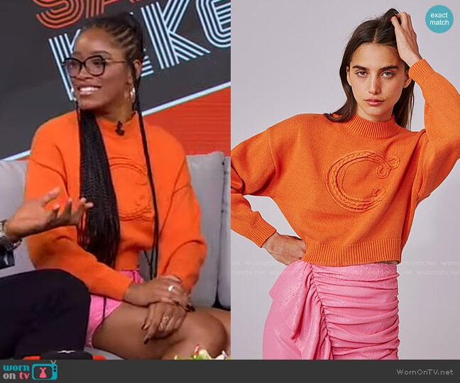 Correlative Knit Jumper by C/Meo Collective worn by Keke Palmer on Good Morning America