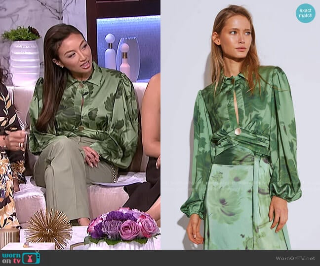 Renew Long Sleeve Top by C/Meo Collective worn by Jeannie Mai on The Real