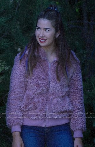 Cheyenne’s pink teddy jacket on Superstore