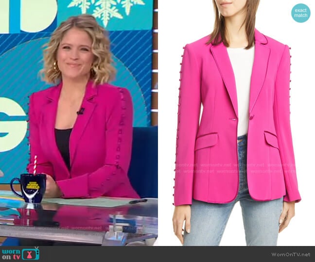 Vivi Blazer by Cinq a Sept worn by Sara Haines on Good Morning America