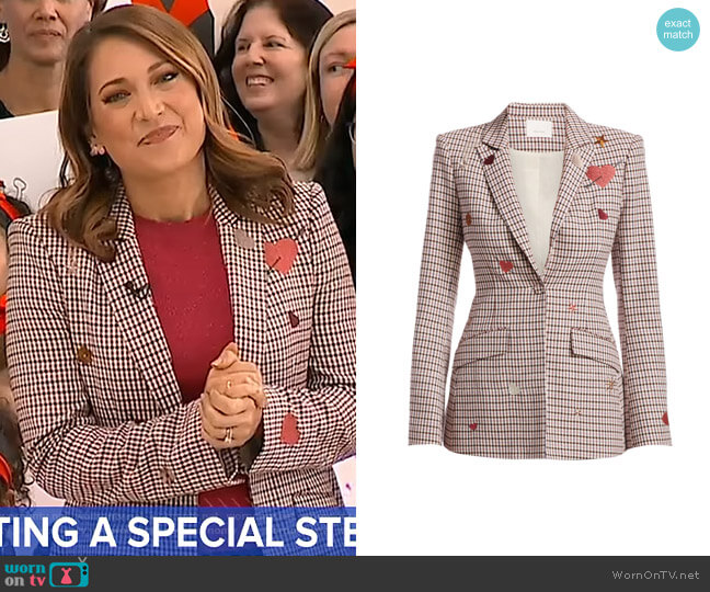 Estelle Blazer by Cinq a Sept  worn by Ginger Zee  on Good Morning America