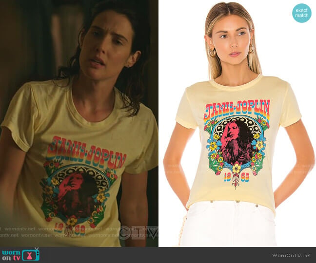 Janis Joplin 1969 Slim Tee by Day Dreamer worn by Dex Parios (Cobie Smulders) on Stumptown