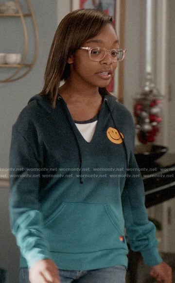 Diane's smiley face hoodie on Black-ish