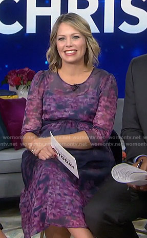 Dylan's purple floral maternity dress on Today