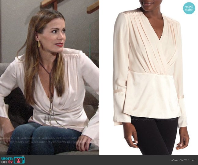 Elie Tahari Zina Blouse worn by Chelsea Lawson (Melissa Claire Egan) on The Young and the Restless