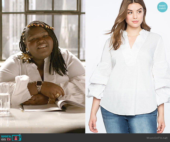 Dramatic Puff Sleeve Top by Eloquii worn by Becky (Gabourey Sidibe) on Empire