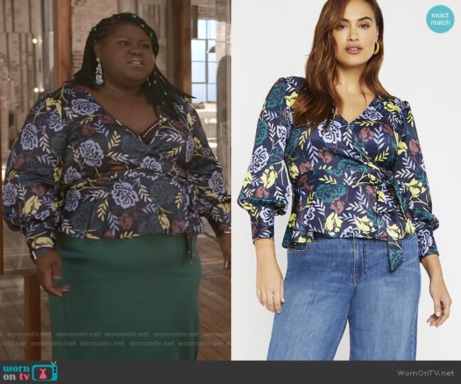 Wrap Front Blouse by Eloquii worn by Becky (Gabourey Sidibe) on Empire