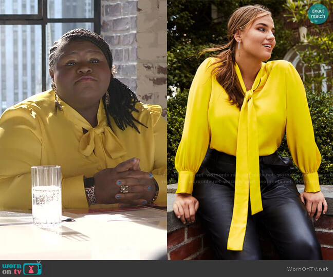 Tie Neck Blouse by Eloquii worn by Becky (Gabourey Sidibe) on Empire