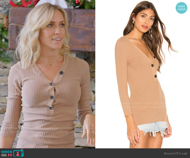 Enza Costa Military Rib Henley worn by Kristin Cavallari on Very Cavallari