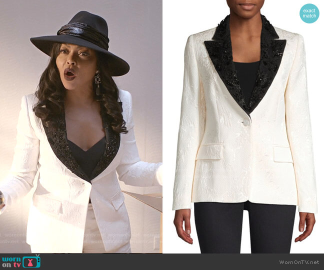 Brikenati Beaded Jacquard Dinner Jacket by Escada worn by Cookie Lyon (Taraji P. Henson) on Empire