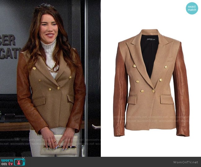 Generation Love Enzo Blazer worn by Steffy Forrester (Jacqueline MacInnes Wood) on The Bold and the Beautiful