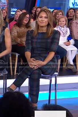 Ginger's plaid top and pants on Good Morning America