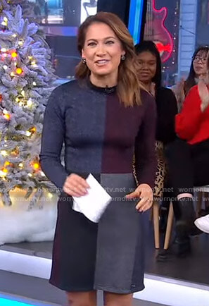 WornOnTV: Ginger’s colorblock knit dress on Good Morning America ...