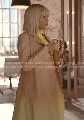 Giselle's ombre leather coat on Empire