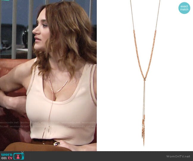 Gorjana Laguna Necklace worn by Summer Newman (Hunter King) on The Young and the Restless