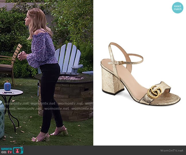 GG Marmont Sandal by Gucci worn by DJ Tanner-Fuller (Candace Cameron Bure) on Fuller House