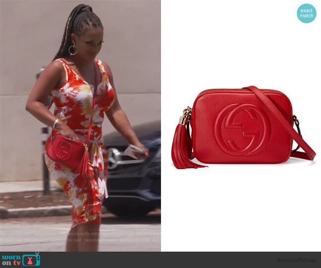 Soho Disco Leather Bag by Gucci worn by Kandi Burruss on The Real Housewives of Atlanta