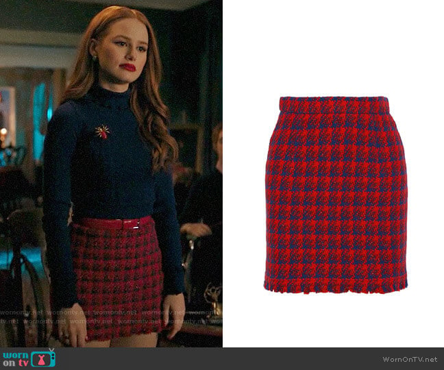 IRO Quisera Skirt worn by Cheryl Blossom (Madelaine Petsch) on Riverdale