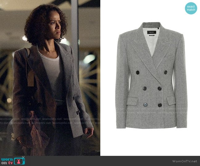 Isabel Marant Eleigh wool and linen blazer worn by Hannah Shoenfeld (Gugu Mbatha-Raw) on The Morning Show