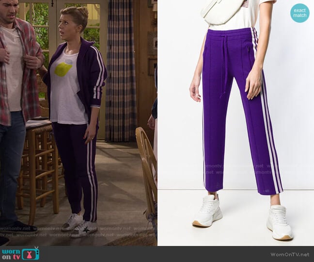 Side Stripe Trousers by Isabel Marant Étoile worn by Stephanie Tanner (Jodie Sweetin) on Fuller House