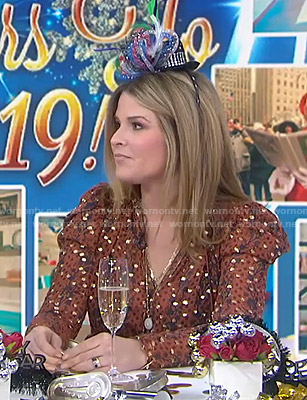 Jenna’s metallic dotted printed dress on Today